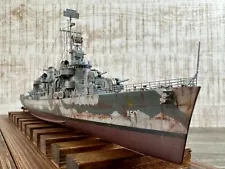 1/350 Pro Built USS Fletcher Class Destroyer DD-450 O'Bannon w/Wood Base & Case