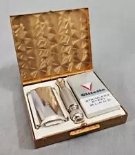 Vintage Gillette Razor & Blades Travel Kit - Golden Color