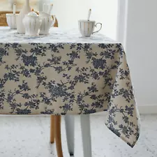 Pastoral Rectangle Tablecloth - 60 X 84 Inch - Linen Fabric Table Cloth - Washab