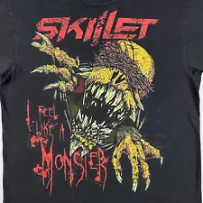 Vtg SKILLET I FEEL LIKE A MONSTER CONCERT Black Shirt