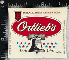 Ortlieb's Beer Label - Bicentennial - PHILADELPHIA, PENNSYLVANIA