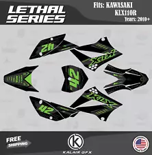 Graphics Kit for Kawasaki KLX110 KLX110R/RL (2010-2024) Lethal- Green Shift