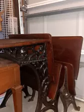 1890s. E. H. Stafford Mfg. Co. child's school desk. It has a folding seats Pcs