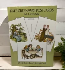 Vtg Kate Greenaway 1987 24 Full Color Postcards Book Intact Craft Victorian