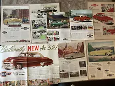 1950 Chevrolet Styleline De Luxe *Original* car ad print Lot of 8 1951 1952 (For: 1950 Chevrolet Styleline Deluxe)