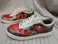 Customized Air Force 1s TB12 Tampa Bay Bucs Tom Brady Size 12