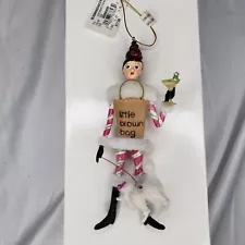 Bloomingdale’s Ornament Little Brown Bag Lady With Martini And Poodle