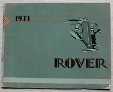 ROVER CAR RANGE Sales Brochure For 1933 TEN SPECIAL Speed Pilot METEOR 16 ++