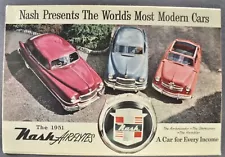 1951 Nash Brochure Folder Ambassador Statesman Rambler Excellent Original 51