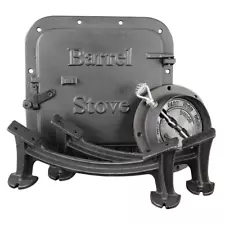 Barrel Stove Kit Cast Iron Portable Wood Burning Heater 55 GAL DRUM NOT INCLUDED