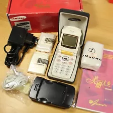 Very Rare Vintage Samsung SGH-A408 Olympics 2001 Phone White In Box Complete