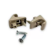 1998-2002 Toyota Corolla Chevy Prizm Sun Visor Clip Tan Pair W/Set Of Screws (For: 2002 Chevrolet Prizm)