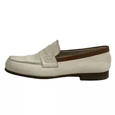 Auth J.M. WESTON - Cream Dark Brown Leather Men's Shoes