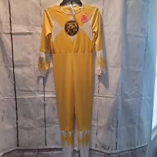 Vintage Power Rangers Yellow Ranger Costume Size 12-14 Made In USA