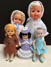 Vintage Creepy Baby Doll bundle - 5 dolls in handmade clothes [PA]