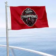 UGA Bulldogs Football 2022 National Champions Boat Yacht Nautical Golf Flag