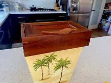 Hawaiian Koa Wooden Jewelry Box L Britton Hinged Dovetail Pre-Loved