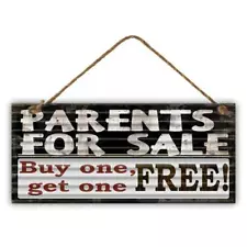 Parents for Sale Sign Country Vintage Retro Metal Funny Home Signs Wall Decor