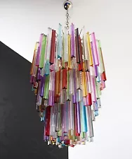 Huge Murano chandelier multicolor triedri – 187 prism - Mariangela model