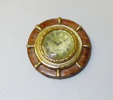 Dollhouse Nantasy Fantasy Nautical Ship Wheel Clock NonWorking 1:12 Miniature