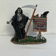 LEMAX SPOOKY TOWN HALLOWEEN SKELETON GRIM REAPER REALTOR HAUNTED HOUSE FOR SALE