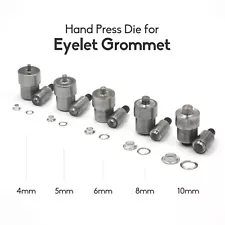 Hand Press Die for Eyelet Grommet Setter Setting Tools 2,3,4,5,6,7,8,10,12,14,20