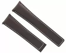 20MM LEATHER WATCH BAND STRAP SMOOTH FOR TAG HEUER MONZA CR5110 20/16 BROWN WS