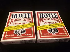 2 decks of Hoyle Pinochle Playing Cards No. 1211