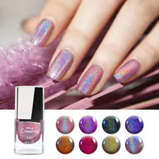 7ml Holographicss Nail Polish Laser Nail Art Glitter Varnish Chameleon Effect☆