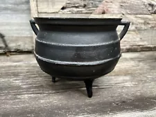 Vintage Cast Iron Cauldron Bean Pot