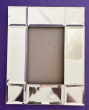 Mirrored Thick Glass Picture Frame for 4x6 Picture Tabletop or Hanging SALE!