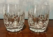 2 Waterford Crystal Westhampton Double Old Fashioned Whiskey Glasses 12oz