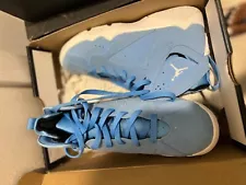 Size 7y - Air Jordan 7 Retro Pantone, used blue and white