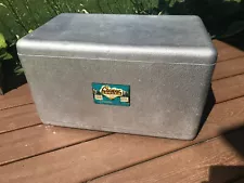 Vintage CRONSTROM CRONCO COOLER Chest Wood Aluminum w/metal tray ~ camping