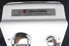 Used World Dryer Commercial Bathroom Wall-Mount Hand Dryer Model RA-52 Lot C