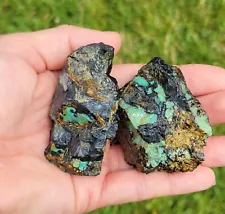 San Pedro Variscite/Turquoise natural rough for cabbing - 112+ grams