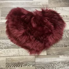 Heart Shaped Fluffy Rug Shaggy Carpet Bedroom Decorative Floor Mats 15x15”