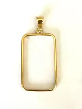 14k gold plated bezel frame for 1 oz credit suisse Pamp Lady Fortuna Gold bar