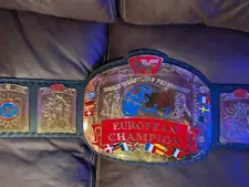 WWF European Championship Replica Belt - 2mm - Ships Same Day! Block Logo