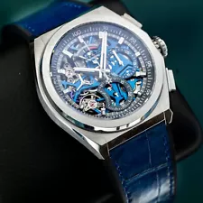 Zenith Defy El Primero 21 Titanium Blue Complete w extras 95.9002.9004/78.R584