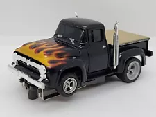 1976 AURORA AFX 1956 FORD PICKUP TRUCK BLACK FLAMES SLOT CAR NEAR MINT COMPLETE