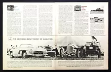 1960 Mercedes-Benz 300 SL Roadster photo "Evolution" 2-page vintage print ad