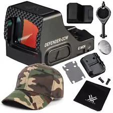 Vortex Optics Defender-CCW 6 MOA Red Dot with Free Camo Forest Hat Bundle