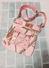 RealTree- Pink Hunting Camo Cross Body Many Compartmets Purse Sz Med.