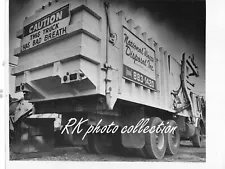 ORIGINAL 1985 FRONT LOAD GARBAGE TRUCK PHOTO IN TRENTON NEW JERSEY