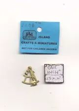 SEXTANT - navigational instrument 1/12 scale metal dollhouse miniature ISL2406