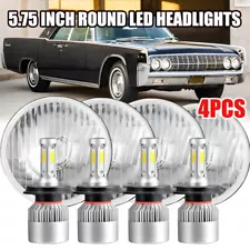 For 1958-1979 Lincoln Continental 5-3/4" 5.75" LED Headlights Hi/Low w/DRL 4PCS (For: 1958 Lincoln Continental)