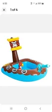 Inflatable Pirate Ship Float with Water Gun Boat Shaped Toddler Kids P...