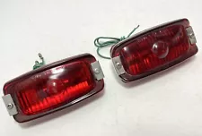 2x Vintage Unipart S210 Glass Rear Red Fog / brake Lamp Classic BMC Car Lights