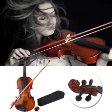 Hot Sale Perfect 4/4 Size Acoustic Violin with Case Bow Rosin Natural Color